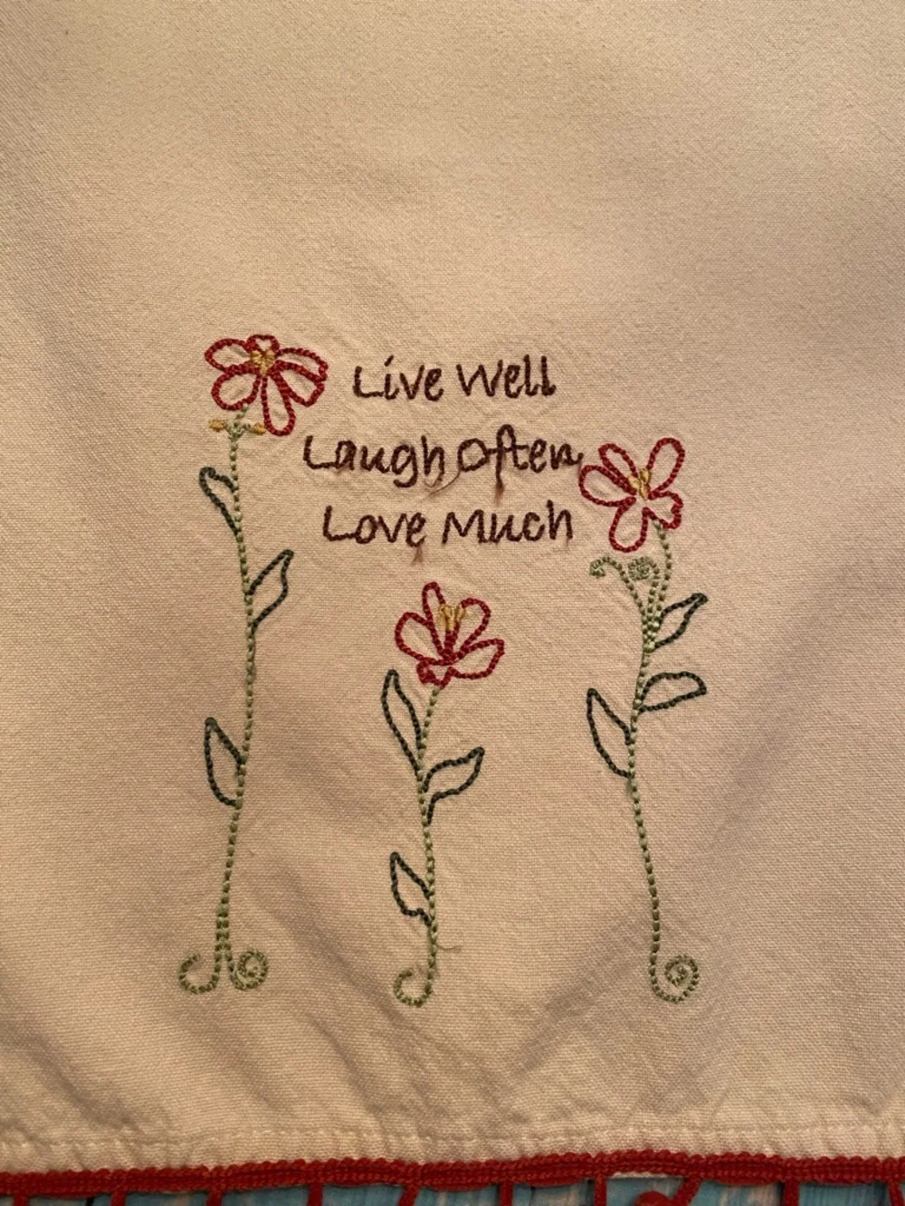 Park Designs Beige/Tan Floral Kitchen Towel